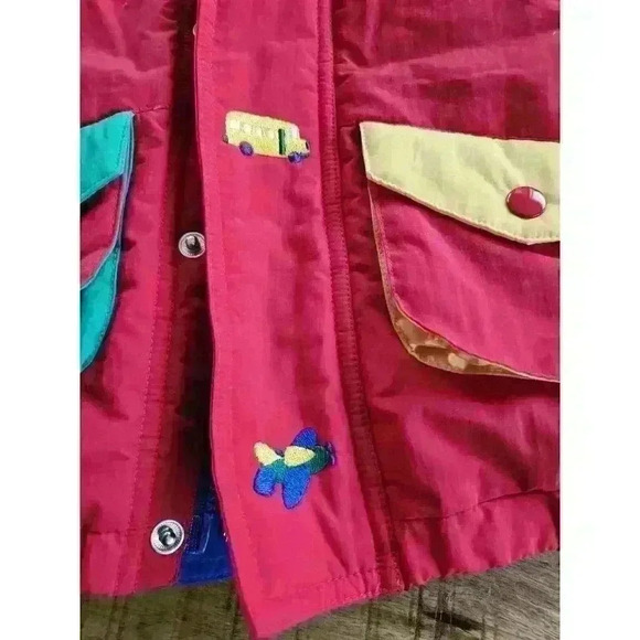 Okie Dokie Vintage Colorblock Puffer Jacket Infant 12 Months Embroidered... - Picture 3 of 13